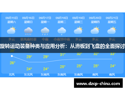 旋转运动装备种类与应用分析：从滑板到飞盘的全面探讨